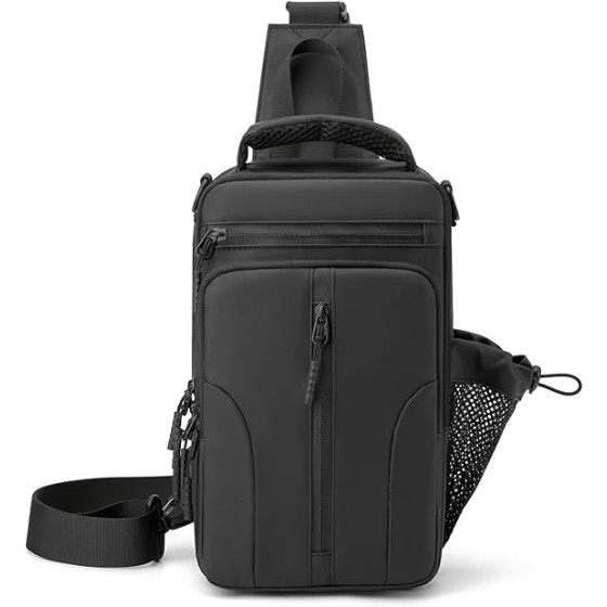 Anti Theft Crossbody Backpack Shoulder Sling Bag Men Women One Strap Motorcycle Messenger Bag Daypack for Cycling
